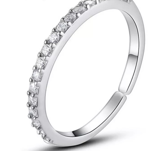 NEW 18k Gold Diamond Band Adjustable Ring - Picture 6 of 6